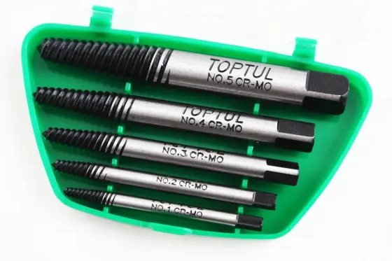 Набір екстракторів для болтів 3- 18ммм (5 ед.) Toptul (1/8, 1/4, 5/16, 7/16, 9/16) Вінниця