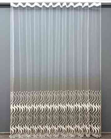 Тюль VR-Textil 1768т Фатин «Омбре» с вышивкой и люрексом Айвори с белым 300х270 см (42-0774) Киев