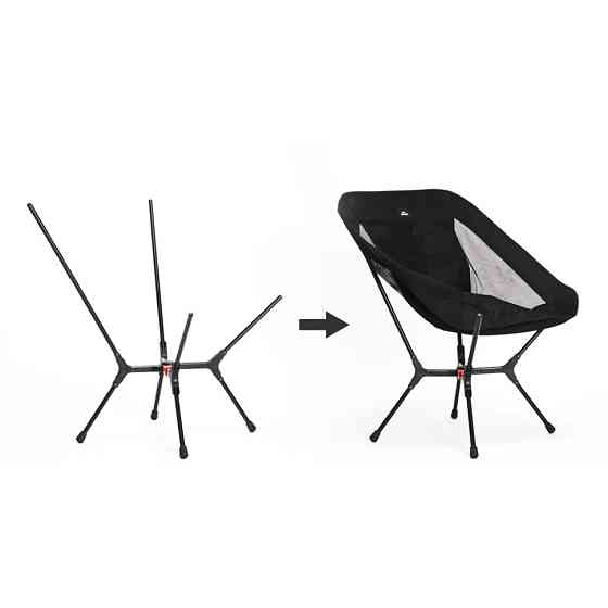 Стілець складаний ультралегкий Naturehike CNK2550JJ013 Yamami YL01, розмір М, алюміній, сірий Київ