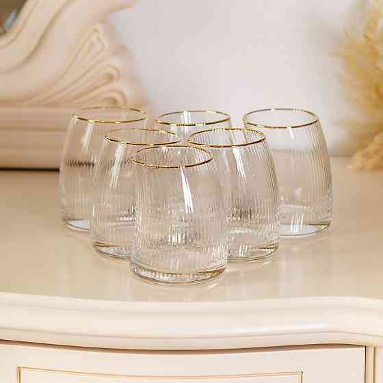 Набір зі 6 стаканів 400 мл з вигнутими стінками Київ