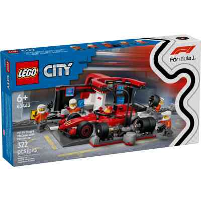 Конструктор LEGO City Пит-стоп и пит-экипаж F1 с болидом Ferrari (60443) Винница