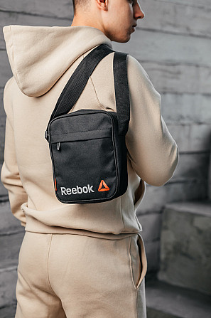 Барстека Reebok, чоловічий сумка через плече, Текстова барсетка на три відділення, Брендова сумкаMasterSem Київ - фото 2