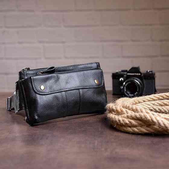 Бананка кожаная Черная (Vintage) Киев