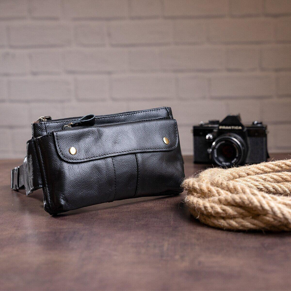 Бананка кожаная Черная (Vintage) Киев - изображение 6