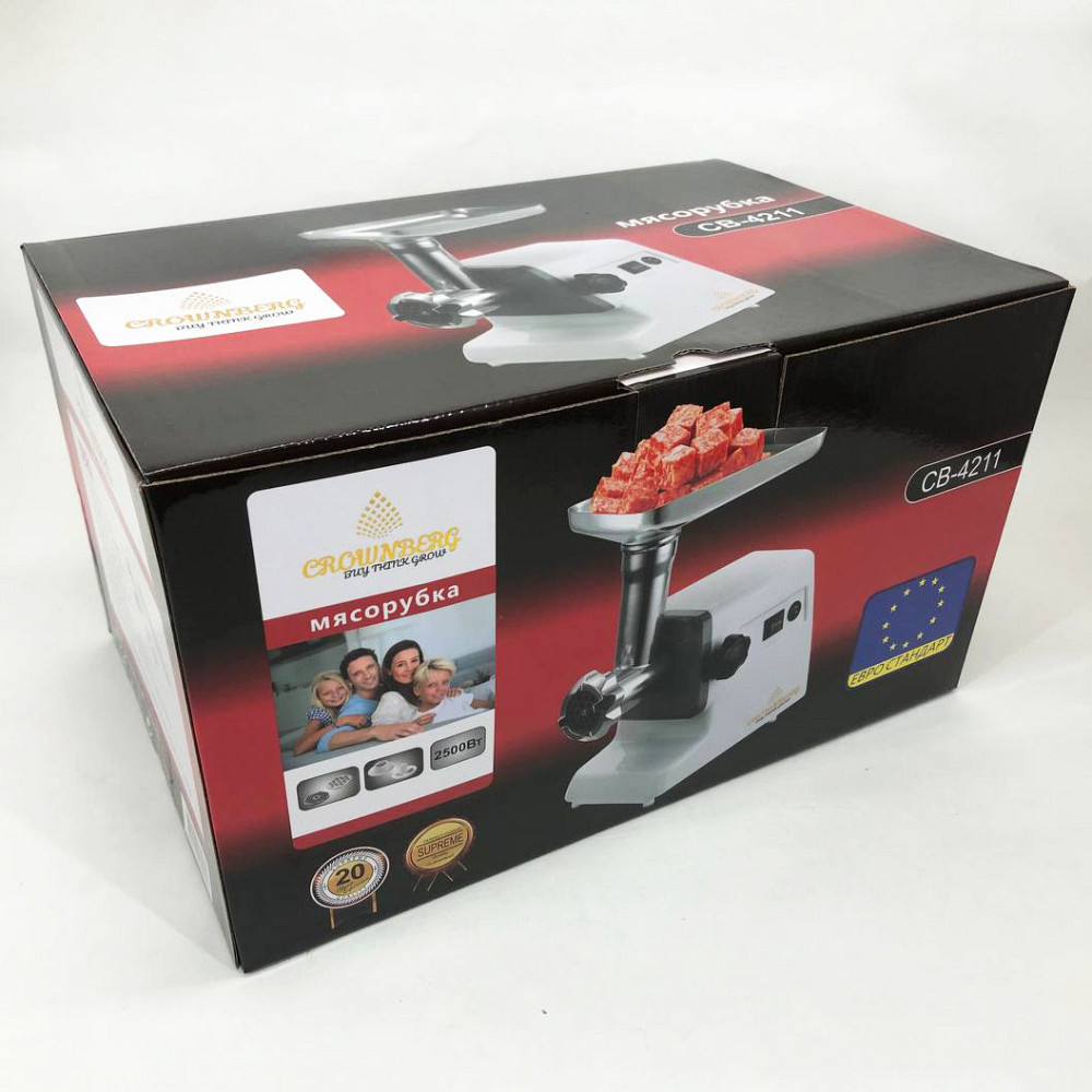 Топ мясорубок Crownberg CB-4211 2500Вт, Портативная мясорубка для кухни, Электромясорубка помощница OT-92 Львов - изображение 14