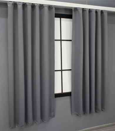 Комплект штор коротких VR-Textil Bagema Rvs № 1244ш 130х160 см 2 шт Сірий (39-0058) Київ