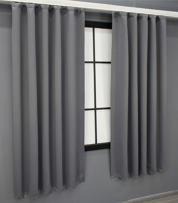 Комплект штор коротких VR-Textil Bagema Rvs № 1244ш 130х160 см 2 шт Сірий (39-0058) Київ - фото 4