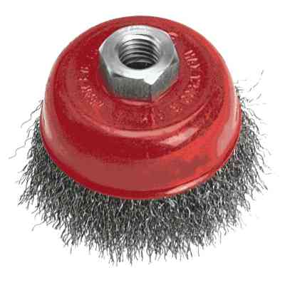 Чашка шліфувальна Verto дротяна торцева, 100мм, рифлений дріт, M14 (62H111) Вінниця