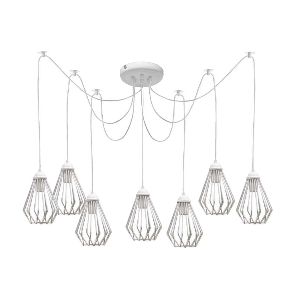 Подвесная люстра под старину паук белая 7 ламп Silvia NL 05371-7 W Одесса - изображение 1