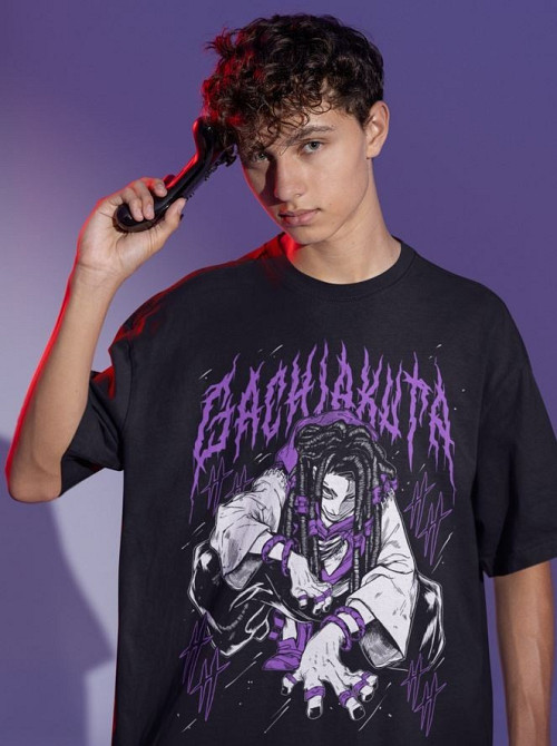 Футболка для мальчика аниме Гакхиакута Томе Джапанесе Танкобон оверсайз (рост от 165 до 180 ) Черний AnimeJ0843m Днепр - изображение 4