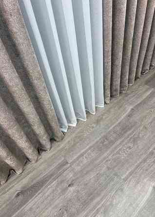 Шторна преміум тканина шеніл однотонний, колекція "VELMIRA Rich" колір попелястий 1927ш Київ