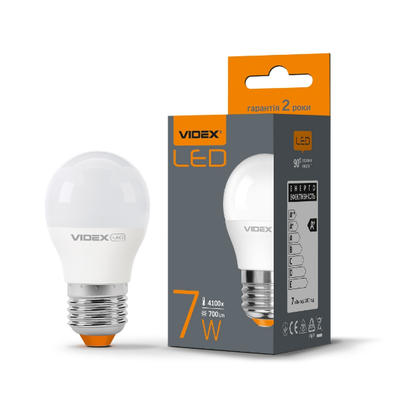 Лампа G45e 7W E27 4100К 220V LED Videx Житомир