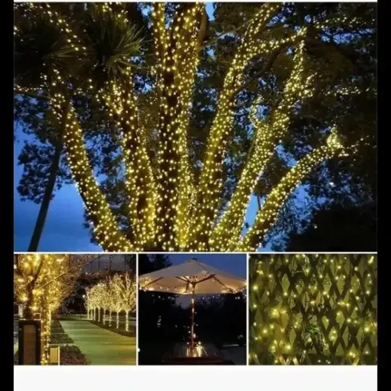 Уличная гирлянда с солнечной панелью линза диод SFK-16 Водонепроницаемые светодиодные лампы-гирлянда 10м Коломия