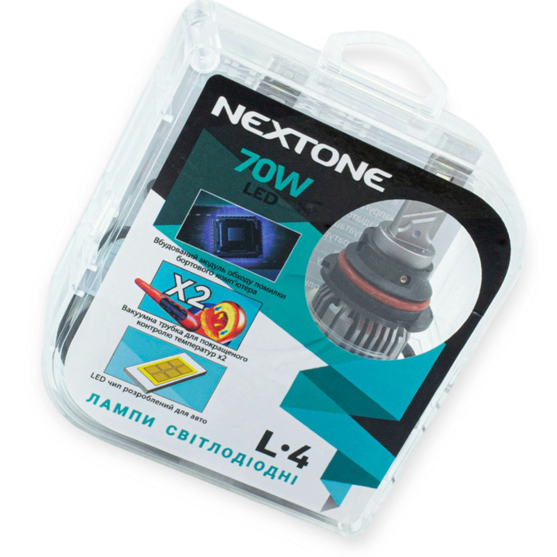 Автолампа HB1 12V Nextone L4 70W 6000K 18000L радіатор з вентилятором та обманкою LED Мукачево - фото 1