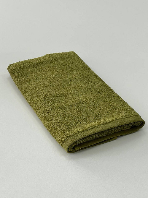 Рушник махровий Ideal Textile однотонний 50х90 см 360 г/м2 (56861134) Для рук та обличчя, оливка Чернівці - фото 2