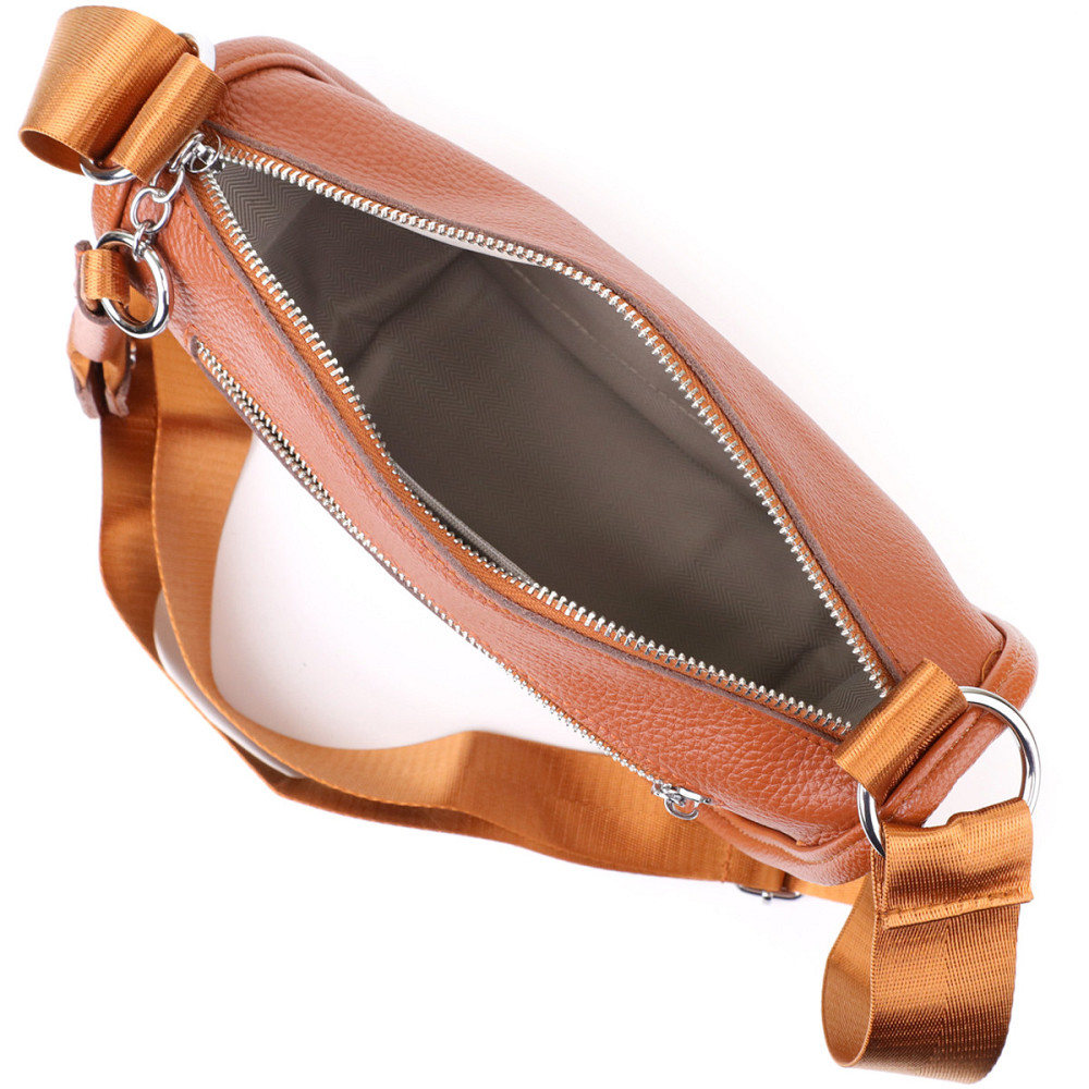 Удобная полукруглая сумка для женщин из натуральной кожи Vintage 22906 Коричневый Киев - изображение 8