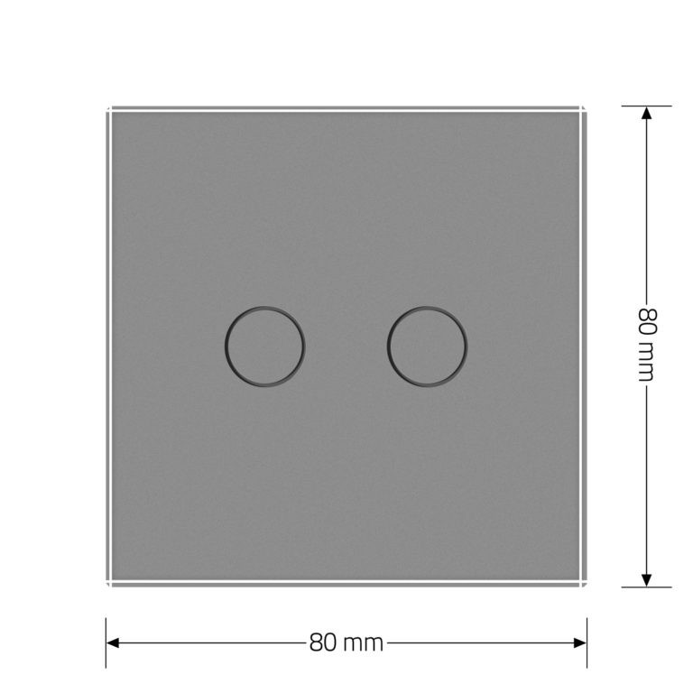 LIVOLO Розумний сенсорний Wi-Fi прохідний/перехресний вимикач 2 сенсора Livolo сірий скло (VL-C Коломия - фото 4