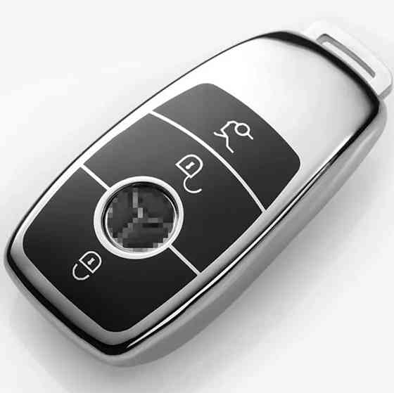 Захисний чохол для автомобільного ключа Mercedes Benz Сріблястий Смела