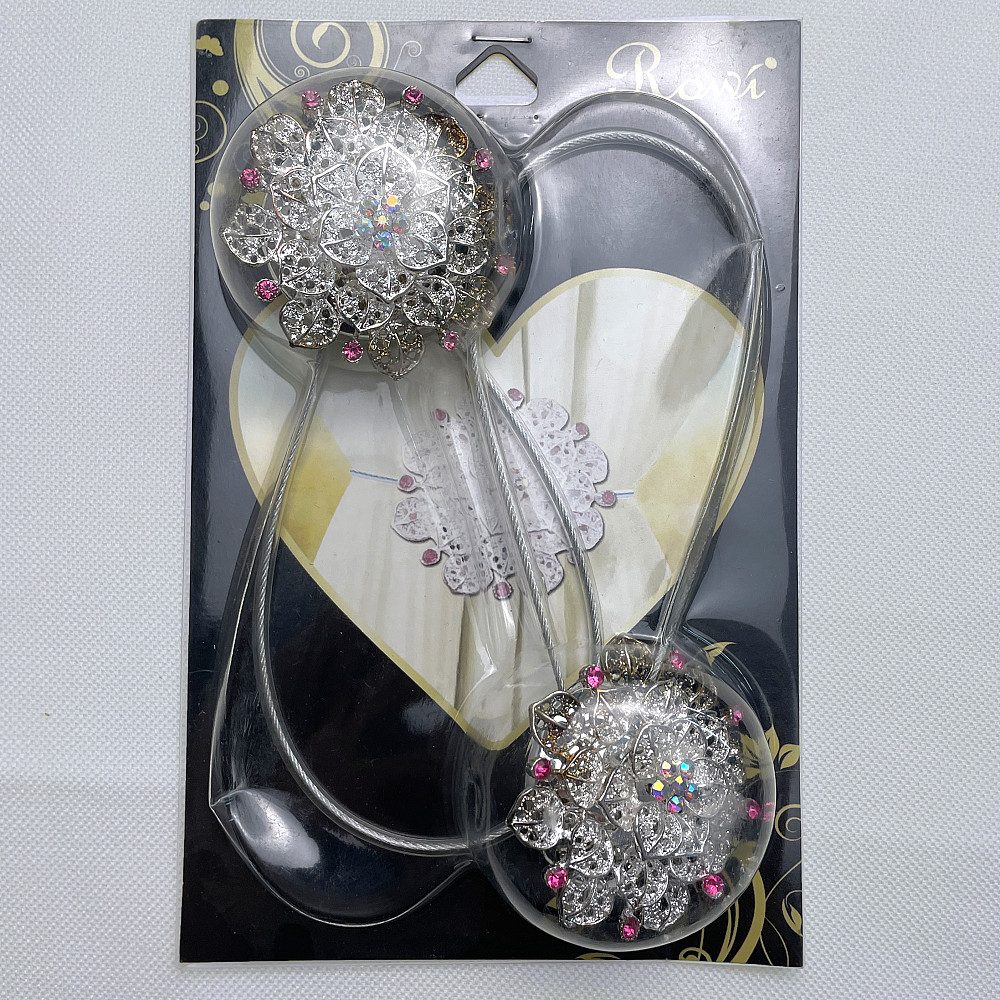 Магніти для штор та гардин "Flowers" набір 2 шт Сріблястий (81-236) Київ - фото 8