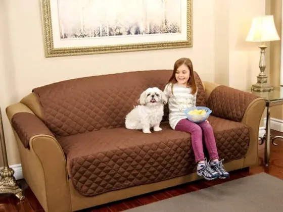 Стеганое покрывало-накидка на диван двухстороннее Couch Coat Коломыя