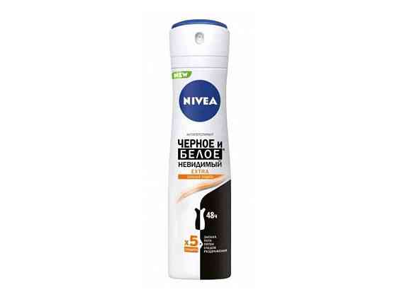 Дезодорант (Спрей) 150мл Черное и Белый Невидимый Extra ТМ Nivea Solmir Киев