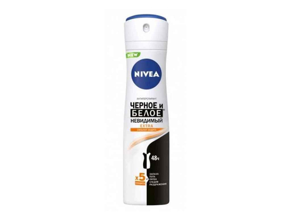 Дезодорант (Спрей) 150мл Чорне і Біле Невидимий Extra ТМ Nivea Solmir Київ - фото 1