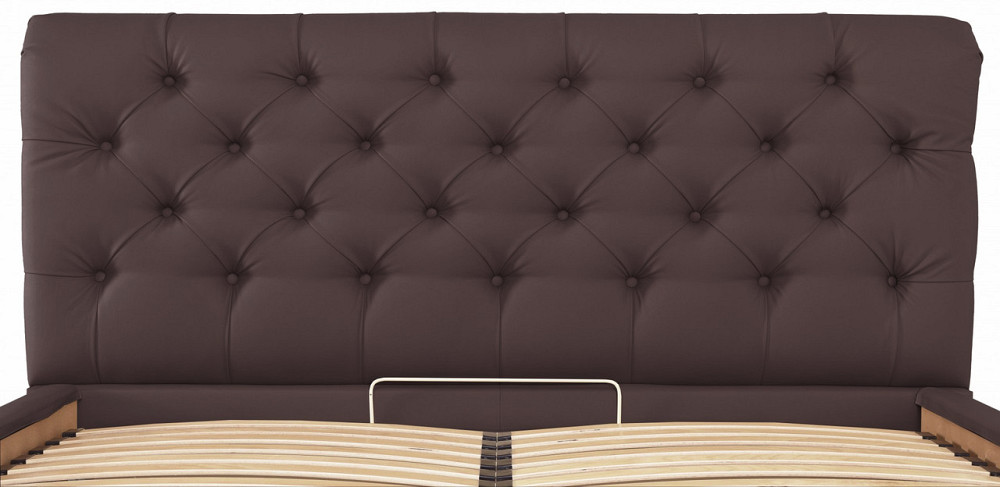 Кровать London VIP 140 х 190 см Fly 2231 С дополнительной металлической цельносварной рамой Темно-коричневый Днепр - изображение 12