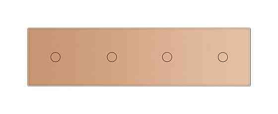 Розумний сенсорний ZigBee вимикач 4 сенсора (1-1-1-1) Livolo золото скло (VL-C704Z-13) Коломыя