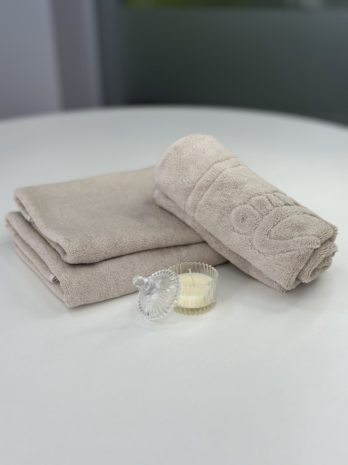 Комплект махровых полотенец + коврик для ног Ideal Textile Світло-бежевий Черновцы - изображение 7