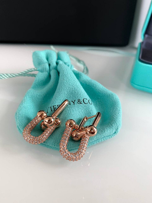 Tiffany hardwear серьги розовое золото (покрытие) в роскошной подарочной упаковке Одесса - изображение 4