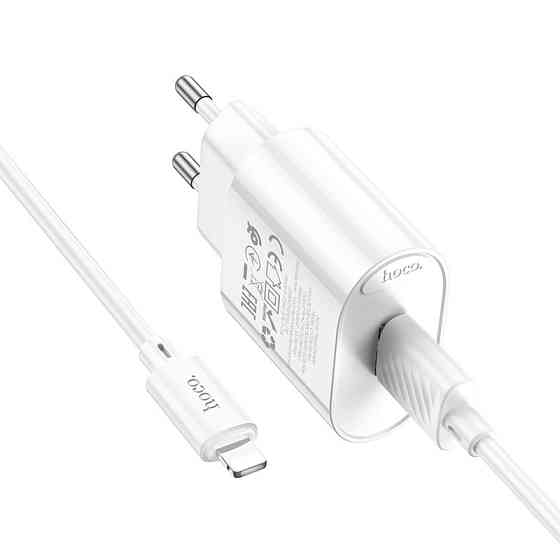 Сетевое зарядное устройство с кабелем HOCO C109A(10.5W) Fighter single port charger set(iP) White Одесса