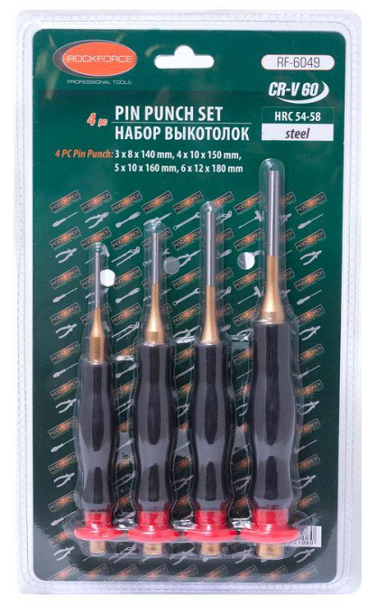 Набір виколоток з ергономічними руків'ями, 4пр.(3х140, 4х150, 5х160, 6х180мм), в блістері Одеса - фото 2