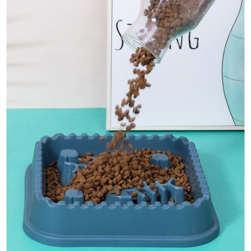 Миска для кошек WahoPet для медленного кормления, с рыбками, голубая Винница - изображение 4