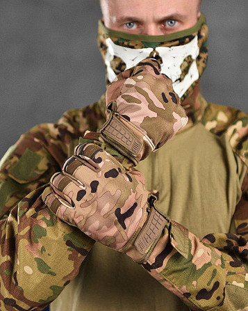 Чоловічі тактичні рукавички для військовослужбовців захисні армійські Одеса - фото 1