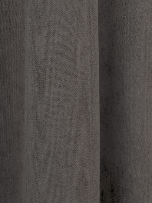 Комплект коротких штор VR-Textil Мікровелюр Petek YL № 1711ш Темно-сірий 130х170 см 2 шт (35-0456) Київ - фото 7