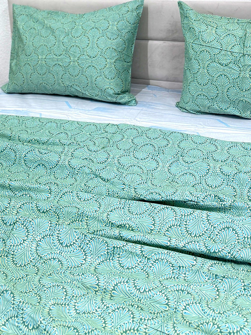 Ecotton Комплект постільної білизни Ecotton полуторний 150х215 см зелений (21213АВ) Коломия - фото 4