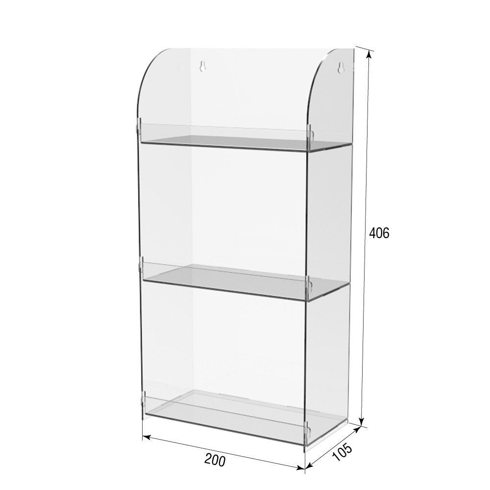 Підставка-вітрина EKOSTAR 3-х ярусна 200х100х406 на саморізи Київ - фото 3