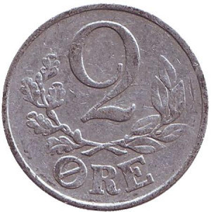Монета 2 эре. 1941 год, Дания.. (В) Полтава - изображение 1