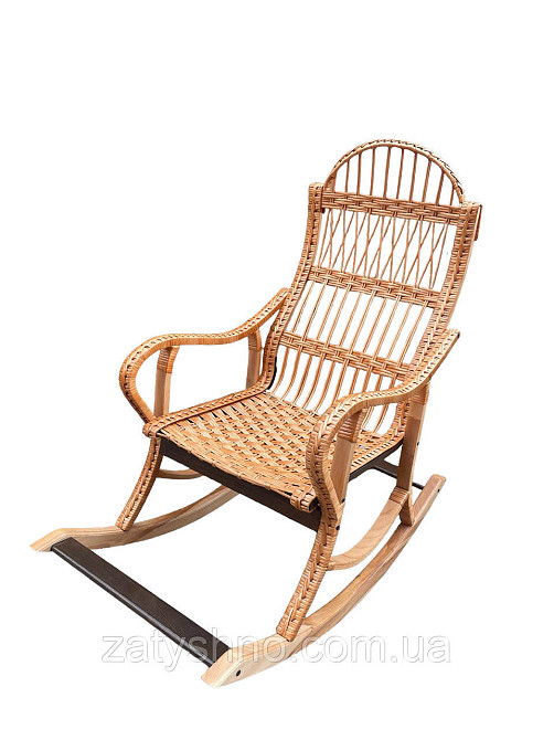 Кресло качалка из лозы с подушкой Киев - изображение 9