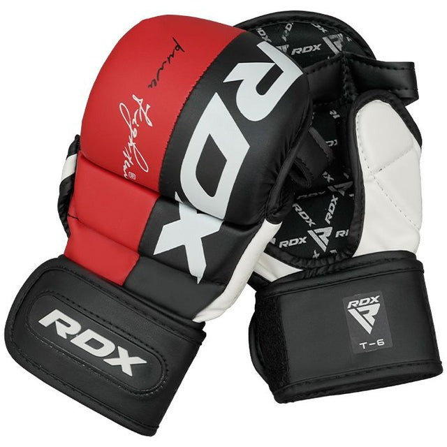 Рукавиці для ММА (Греплінгові рукавички) RDX T6 Plus Rex Red M (капа у комплекті) Каменское - изображение 5