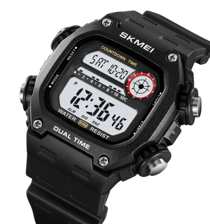 Часы мужские спортивные наручные Skmei 2126 (Черный с белым) Киев