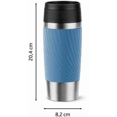 Термокружка Tefal Travel Mug Classic Twist, 360мл, нержавіюча сталь, блакитний (N2024510) Винница