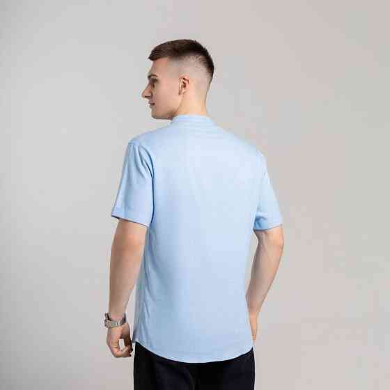 Чоловіча сорочка з коротким рукавом блакитна Pobedov Molodist' Київ