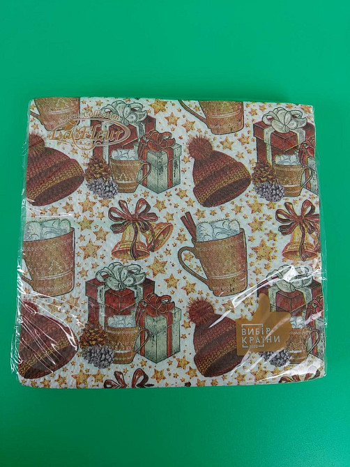 Новорічна серветка (ЗЗХЗ, 16 шт.) La Fleur "Новорічні акценти" (1 пачка) Харків - фото 1