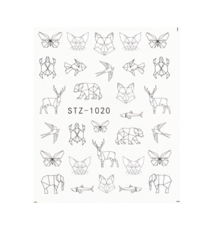 Водные слайдеры на ногти с животными - размер наклейки 6*5см, инструкция по применению есть в описании Киев - изображение 1