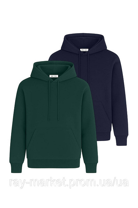 Набір жіночий худі утеплене 2шт RAY BASIC Темно-зелений/Темно-синій (U0401W-Green-Navy) XL Київ - фото 1