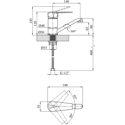 Змішувач Kroner Odra-C010 (CV019267) Вінниця - фото 7