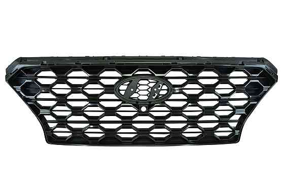 Грати Хюндай Santa Fe 4 ТМ дорест (2019-2021) чорна під камеру (відламане кріплення) радіатора Мукачево