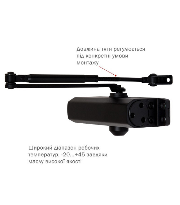 Дотягувач дверей RYOBI 9903 black 65 кг Київ - фото 5