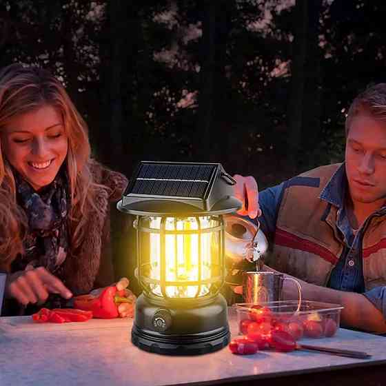 Кемпинговый фонарь с солнечной панелью 3200мАч USB,KP-23 SBR Киев